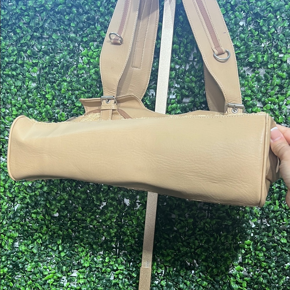 Elegant Tan Women's Bag with Bow Accent Gambas Craft Bohemian NWT - Picture 10 of 14
